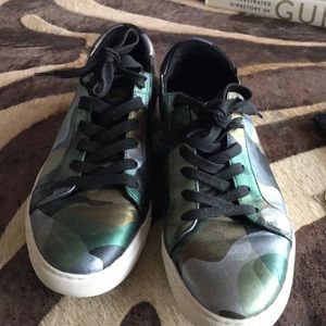 Metallic Camo tennis shoes